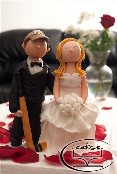 Custom wedding cake topper  - Cake by Komel Crowley