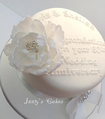 Diamond Wedding Anniversary - Cake by The Rosehip Bakery