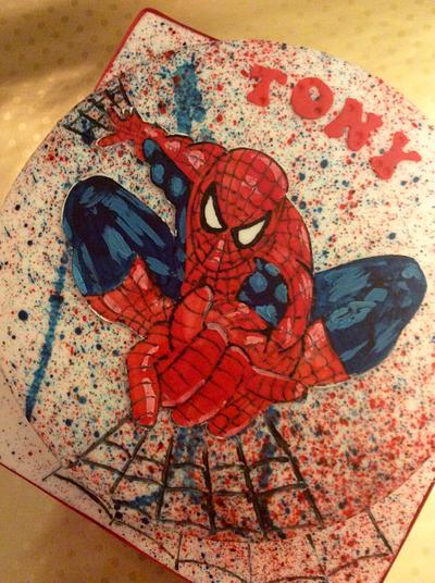 Hand Painted Spider-man - Cake by K Cakes