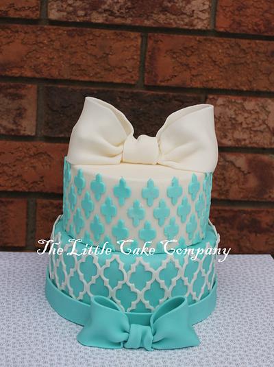 Teal Bridal shower cake - Cake by The Little Cake Company