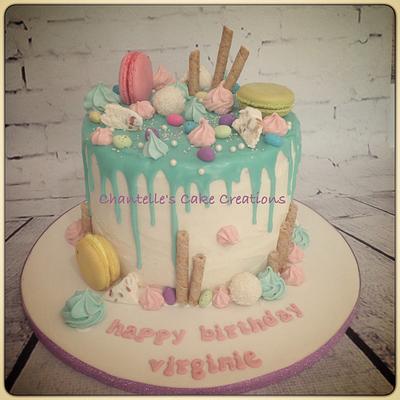 Pastel drippy cake - Cake by Chantelle's Cake Creations