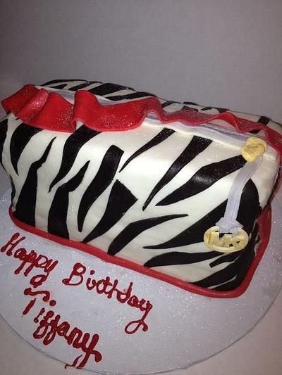 Zebra MK handbag - Cake by tasteeconfections