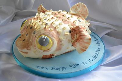 Porcupine fish! - Cake by Kirsten Tugwell