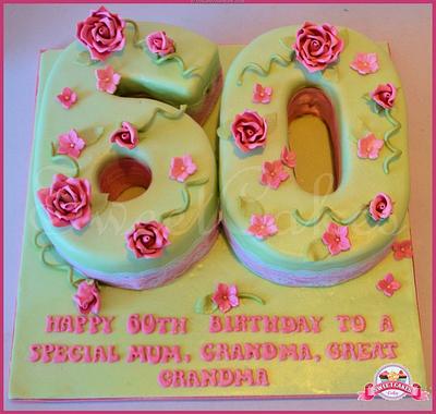 60 Shaped Birthday Cake - Cake by Farida Hagi