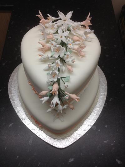 25th Wedding anniversary  - Cake by Niknoknoos Cakery