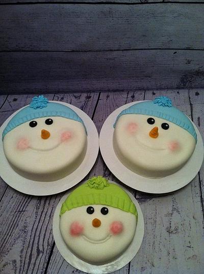 Snowmen Cakes - Cake by Angel Rushing