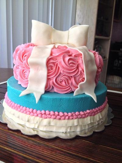 vintage/glam butter cream birthday cake - Cake by Samantha Corey