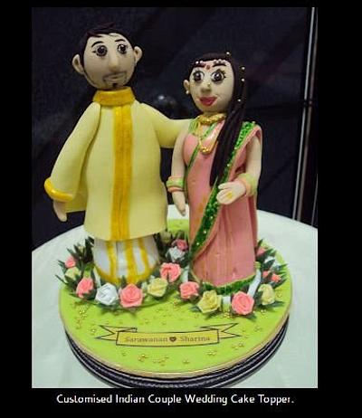 Indian Wedding Cake Topper - Cake by Letchumi Sekaran