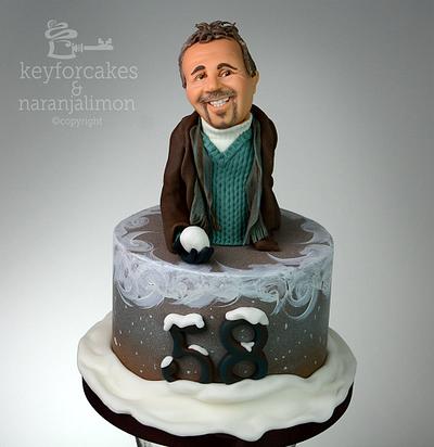 58 Winter Birthday cake - Cake by Nicola Keysselitz