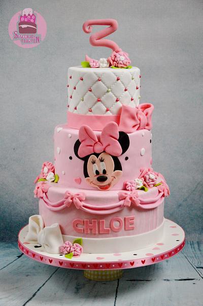 Pink, bows and a minnie - Cake by Tamara Eichhorn