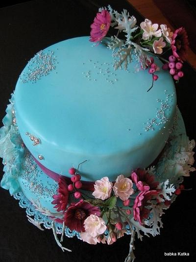 Flower cake - Cake by babkaKatka