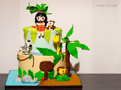 Jungle Theme Baby Shower Cake - Cake by Heidi