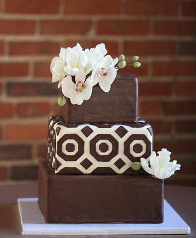 Modern Square Wedding Cake - Cake by Erin Gardner