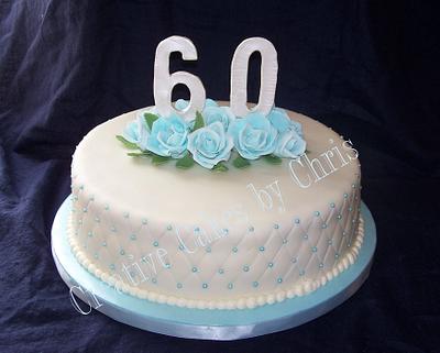 60th Wedding Anniversary - Cake by Creative Cakes by Chris