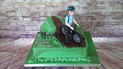 over the hill bike cake. - Cake by milkmade