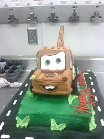 tow mater, all bettercreme icing - Cake by Tracy Buttermore