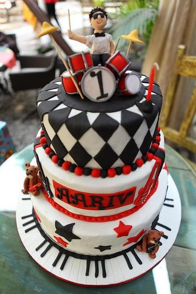 1st Birthday Rockstar theme - Cake by aarohi misra