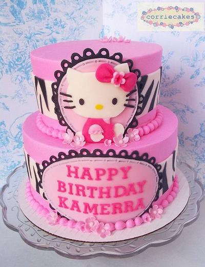Pink and Zebra Hello Kitty - Cake by Corrie