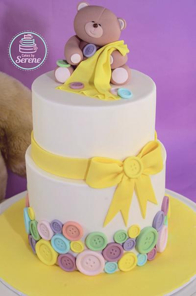 Gender Reveal Teddy Cake - Cake by Cakes By Serene