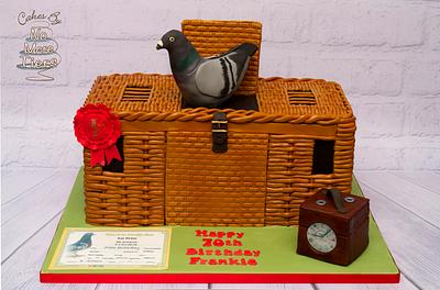 Pigeon racing basketweave cake - Cake by Cakes By No More Tiers (Fiona Brook)