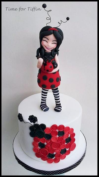 Ladybugs and Buttons  - Cake by Time for Tiffin 