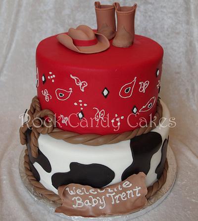 Cowboy Baby Shower - Cake by Rock Candy Cakes