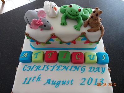 Christening Cake with a difference  - Cake by Di's Delicious Cakes - Four Crosses