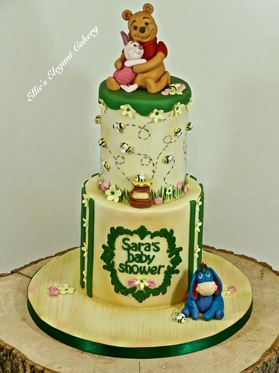 Winnie the pooh and Piglet baby shower :) - Cake by Ellie @ Ellie's Elegant Cakery