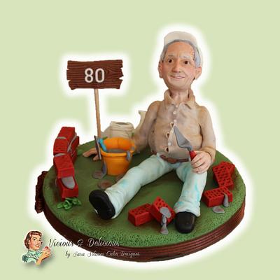 Grandfather Gregorio's cake topper - Cake by Sara Solimes Party solutions