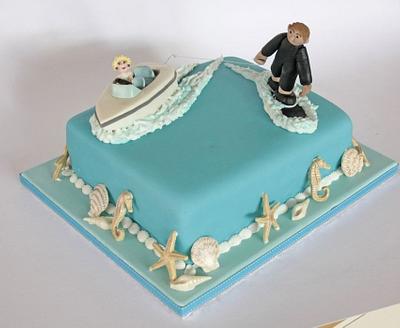 Water skiing - Cake by Cakes by Christine