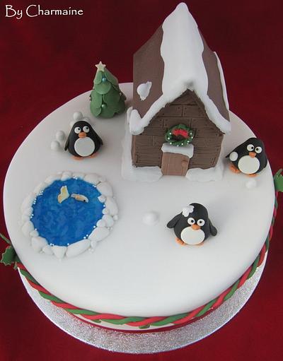 'Let It Snow' Christmas Cake - Cake by Charmaine 