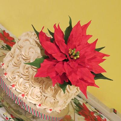 Poinsettia Cake - Cake by Nancy T W.