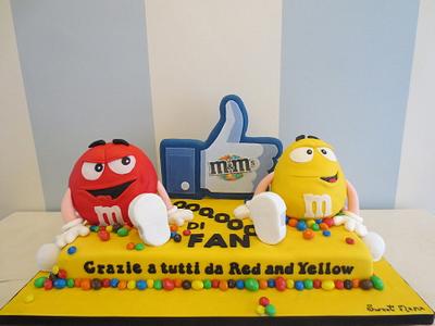 M&M's one million fans cake - Cake by SweetMamaMilano