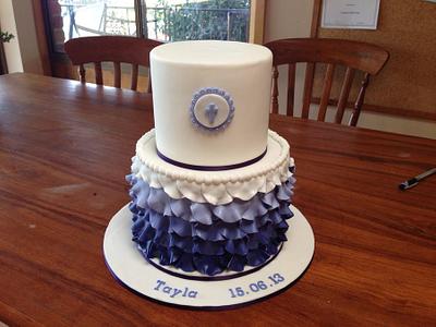 Ruffle confirmation cake - Cake by Bianca Marras