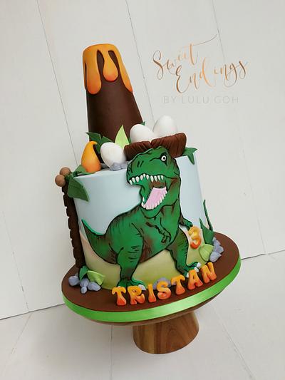 Three-riffic T-Rex! - Cake by Lulu Goh