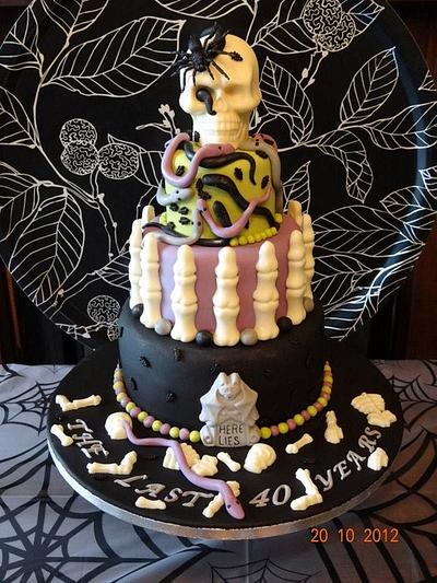 Halloween/Gothic Birthday Cake - Cake by Busy Lizzies Cupcakes