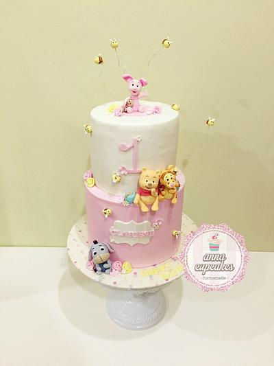 pastel baby piglet and friend cake - Cake by annacupcakes