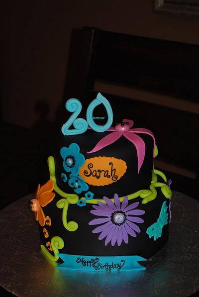 Bright & Funky Two Tier - Cake by Baby Got Cakes