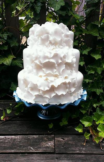 exploded rose wedding cake - Cake by cheeky monkey cakes