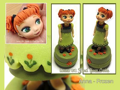 Mini cake with Anna (Frozen) inspired to the Animators Collection - Cake by Laura Ciccarese - Find Your Cake & Laura's Art Studio