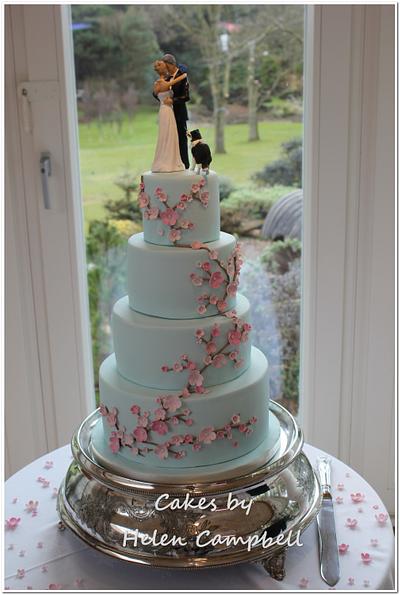 Cherry Blossom wedding Cake - Cake by Helen Campbell
