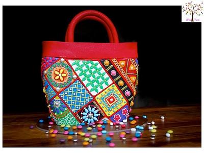 Kutch Work Bag with Candies - Cake by MiaTorte Cakes, Hyderabad