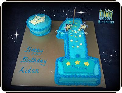 Blue Prince 1st Birthday and Smash Cake - Cake by Sharon Frost 