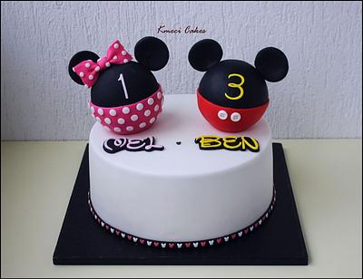 Minnie and Mickey  - Cake by Kmeci Cakes 
