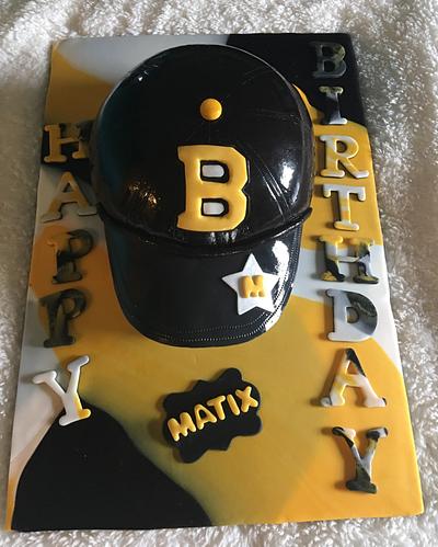 Boston Bruin birthday cake  - Cake by For Heaven's Cakes by Julie 
