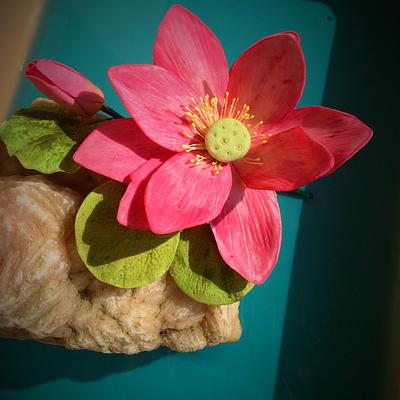 Pink lotus - Cake by Susanna Sequeira