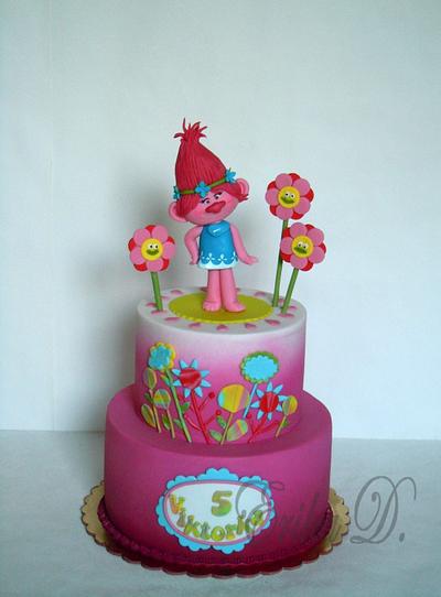 Poppy Troll - Cake by Derika