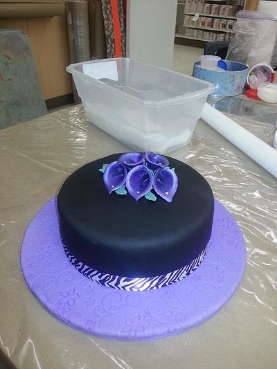 Calla Lilly cake  - Cake by earleen