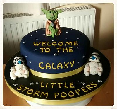 New baby cake - star wars theme - Cake by Catherine