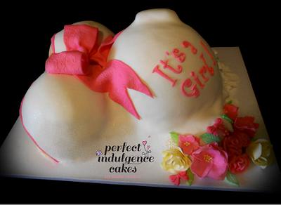 It's a Girl! Belly Cake <3 - Cake by Maria Cazarez Cakes and Sugar Art